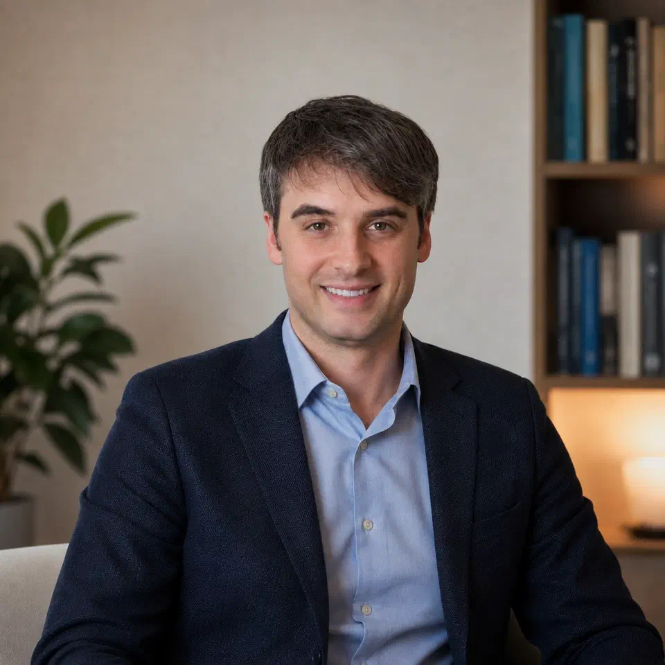 Francesco Crivellaro, psicologo e psicoterapeuta, nel suo studio